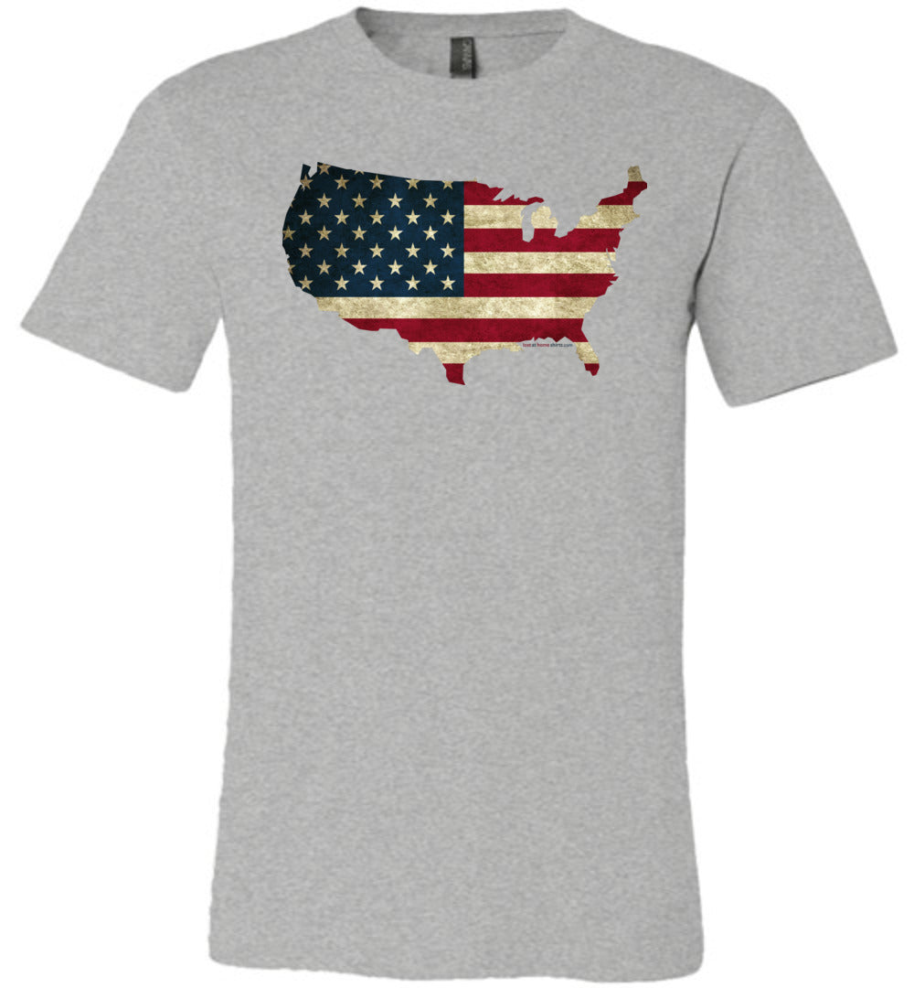 USA Flag in USA Map