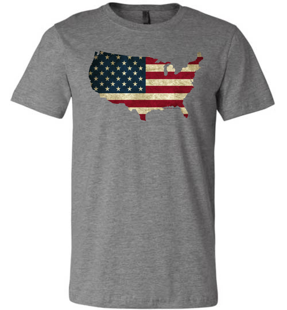 USA Flag in USA Map