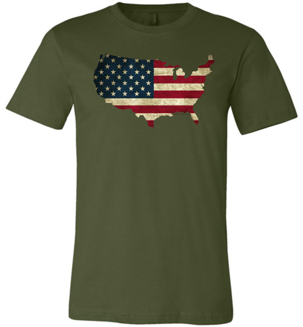 USA Flag in USA Map