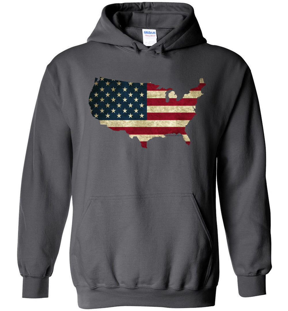 USA Flag in USA Map