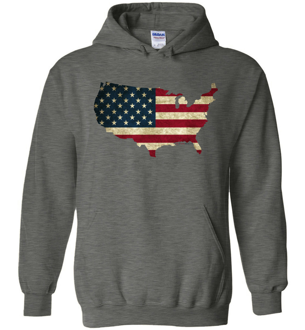 USA Flag in USA Map
