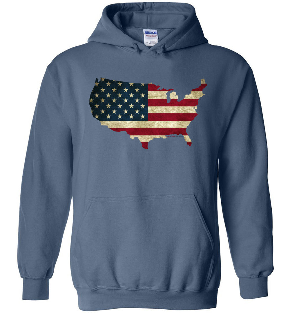 USA Flag in USA Map