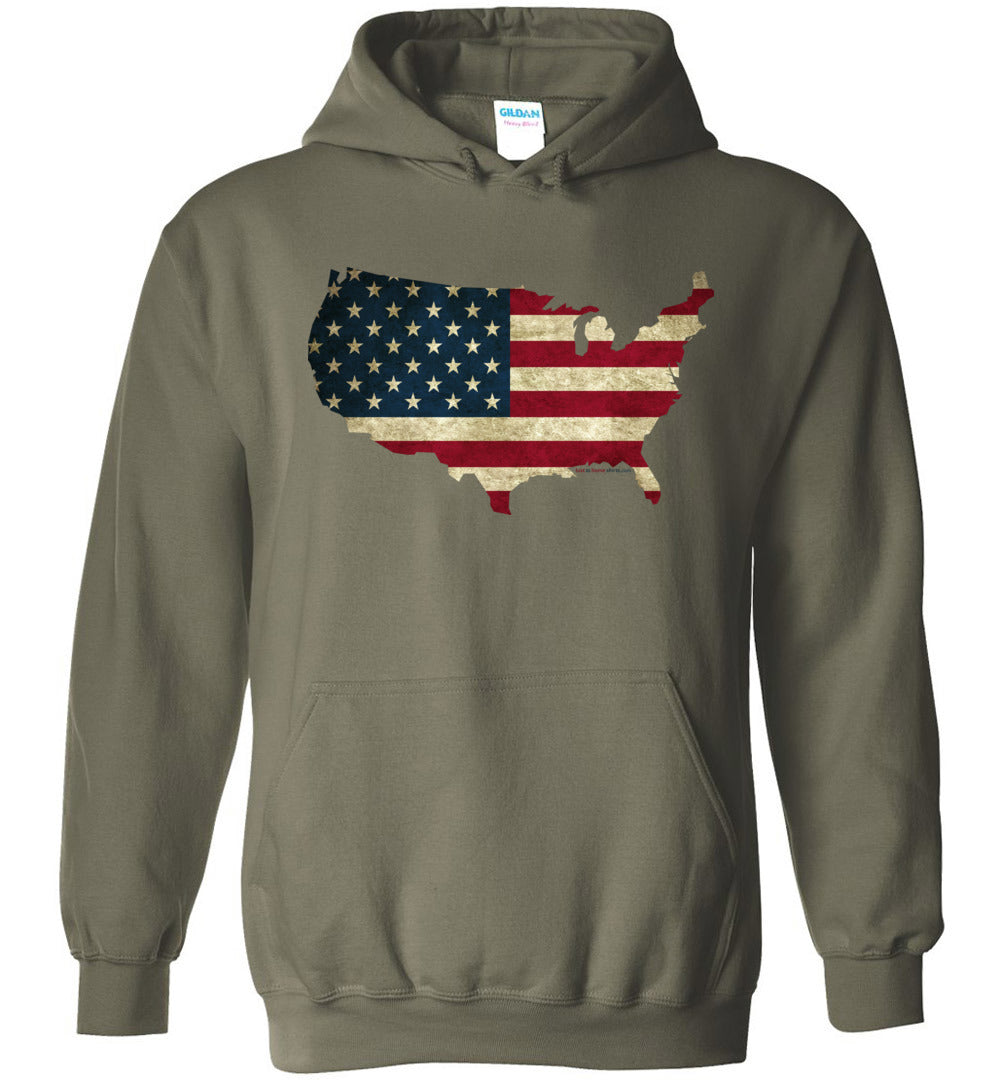 USA Flag in USA Map