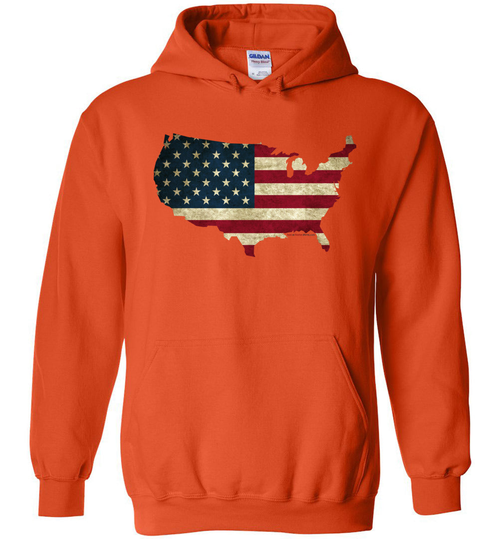 USA Flag in USA Map