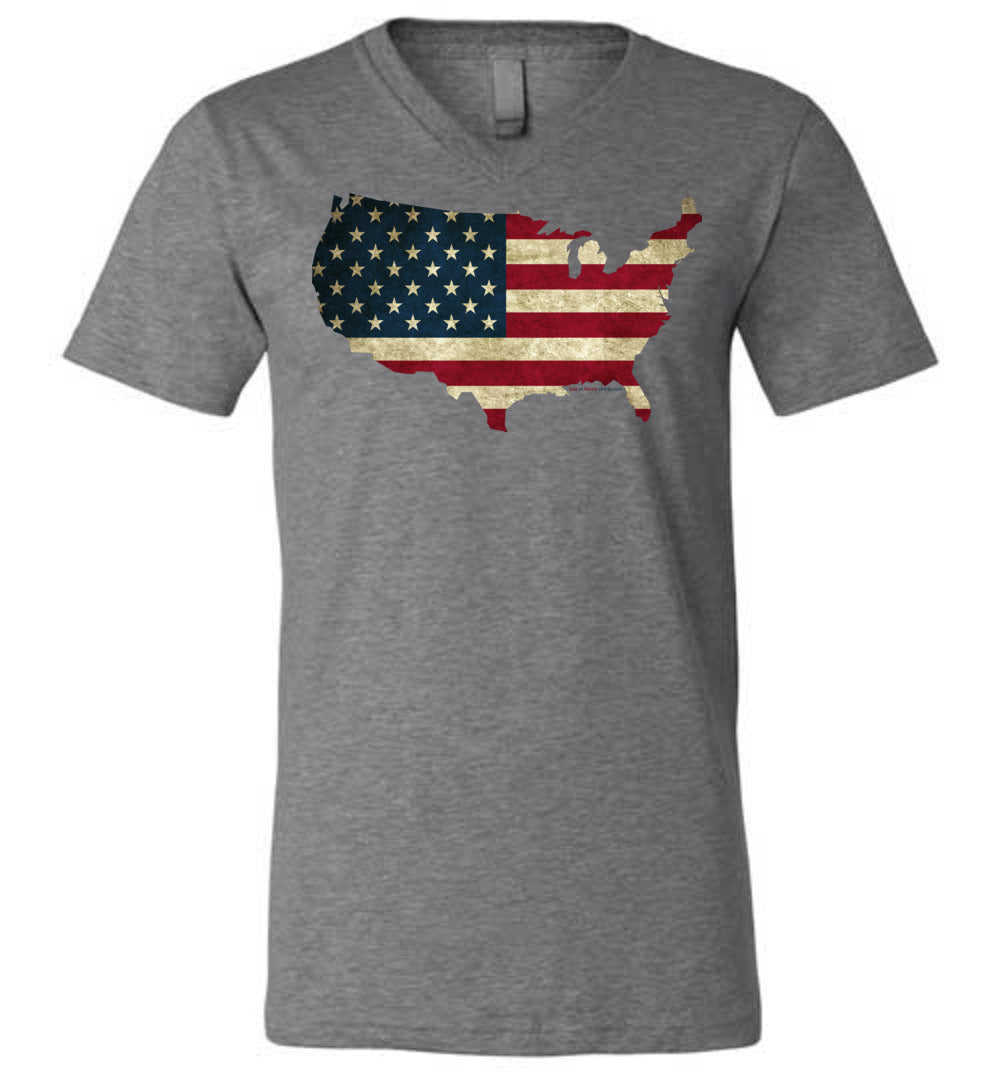 USA Flag in USA Map