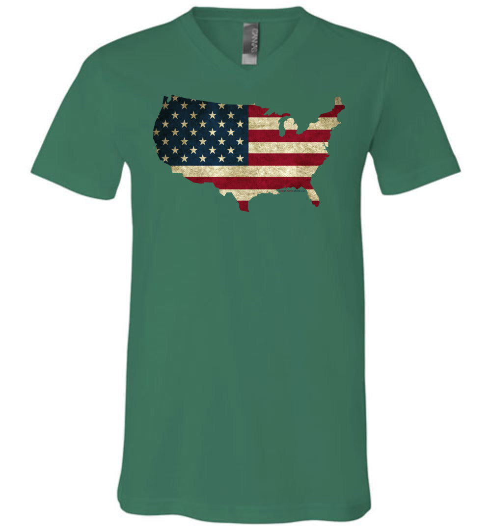 USA Flag in USA Map