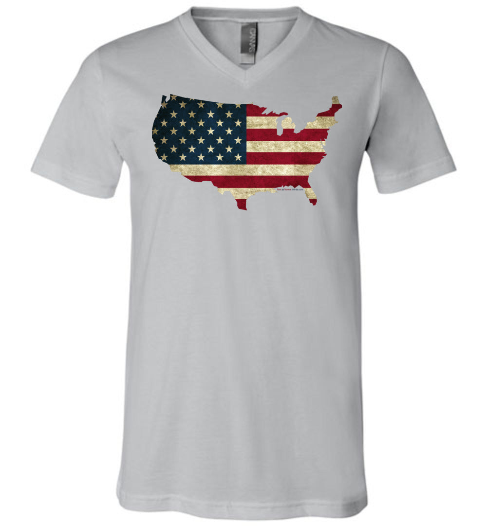 USA Flag in USA Map