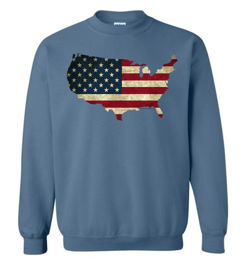USA Flag in USA Map