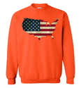 Sweatshirt USA - Drapeau Américain Imprimé - Coupe Classique Col Tissé - 5