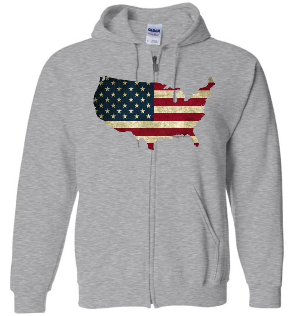 USA Flag in USA Map