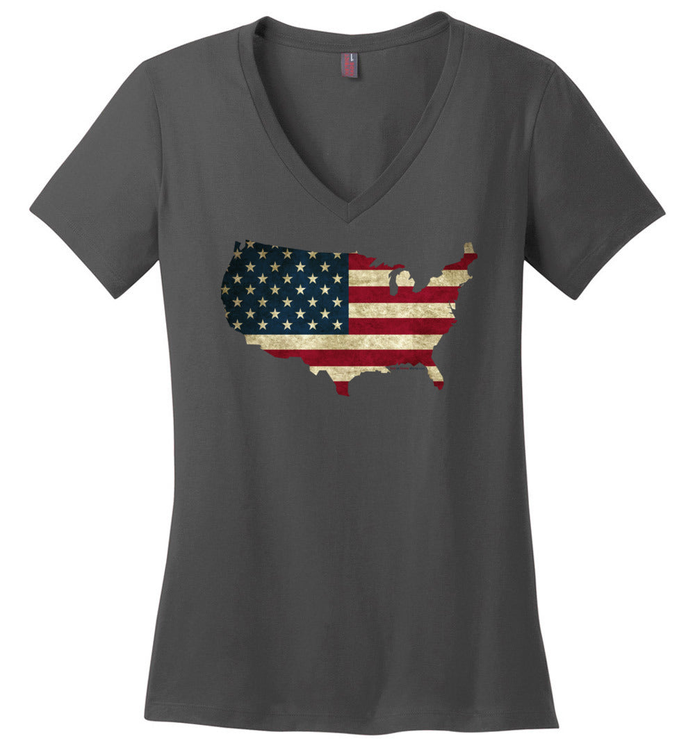 USA Flag in USA Map