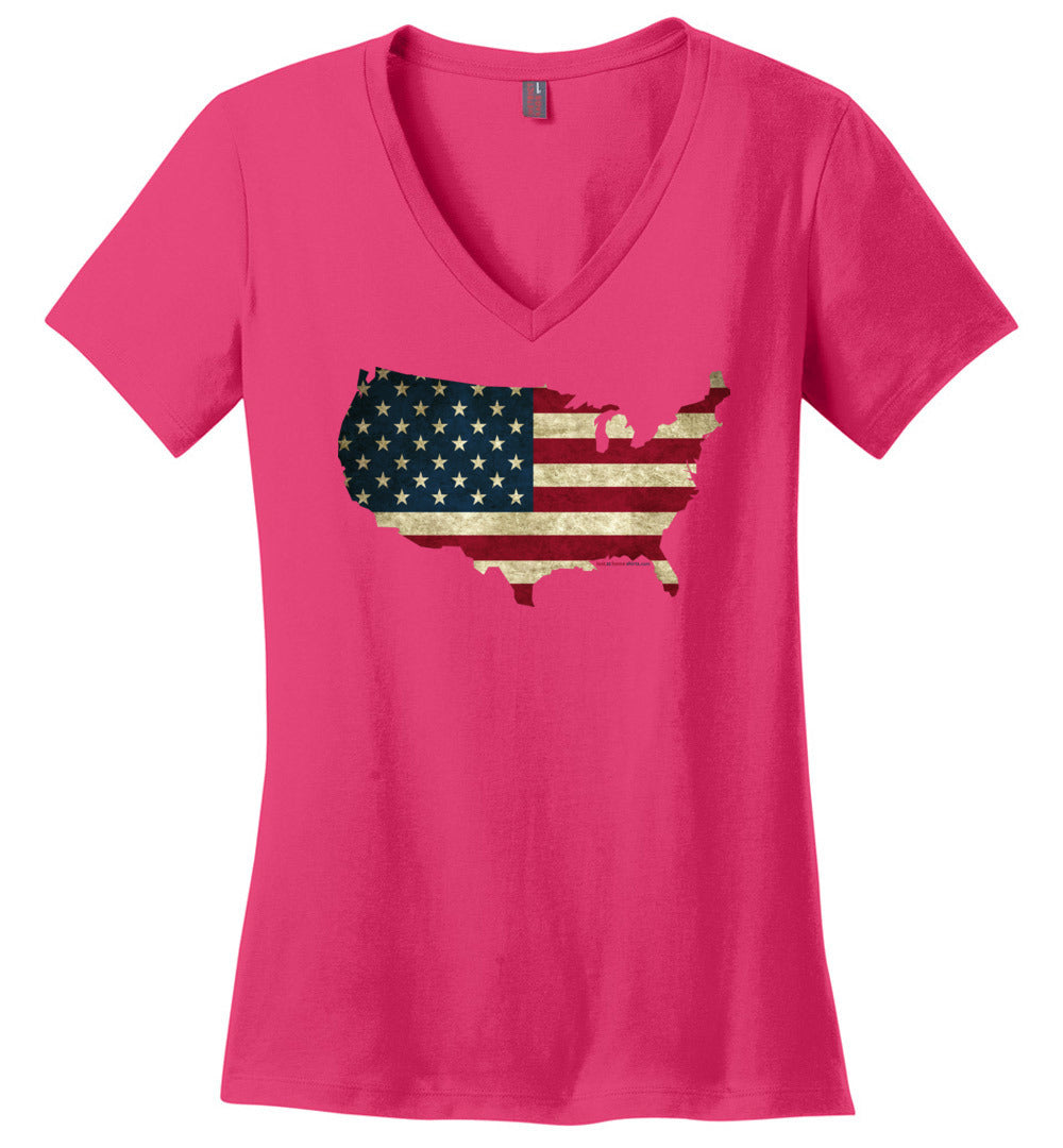 USA Flag in USA Map