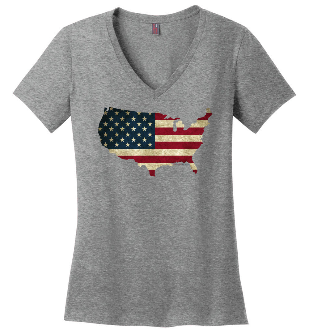 USA Flag in USA Map
