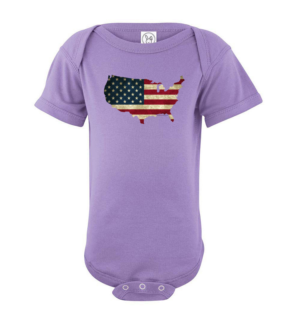 USA Flag in USA Map