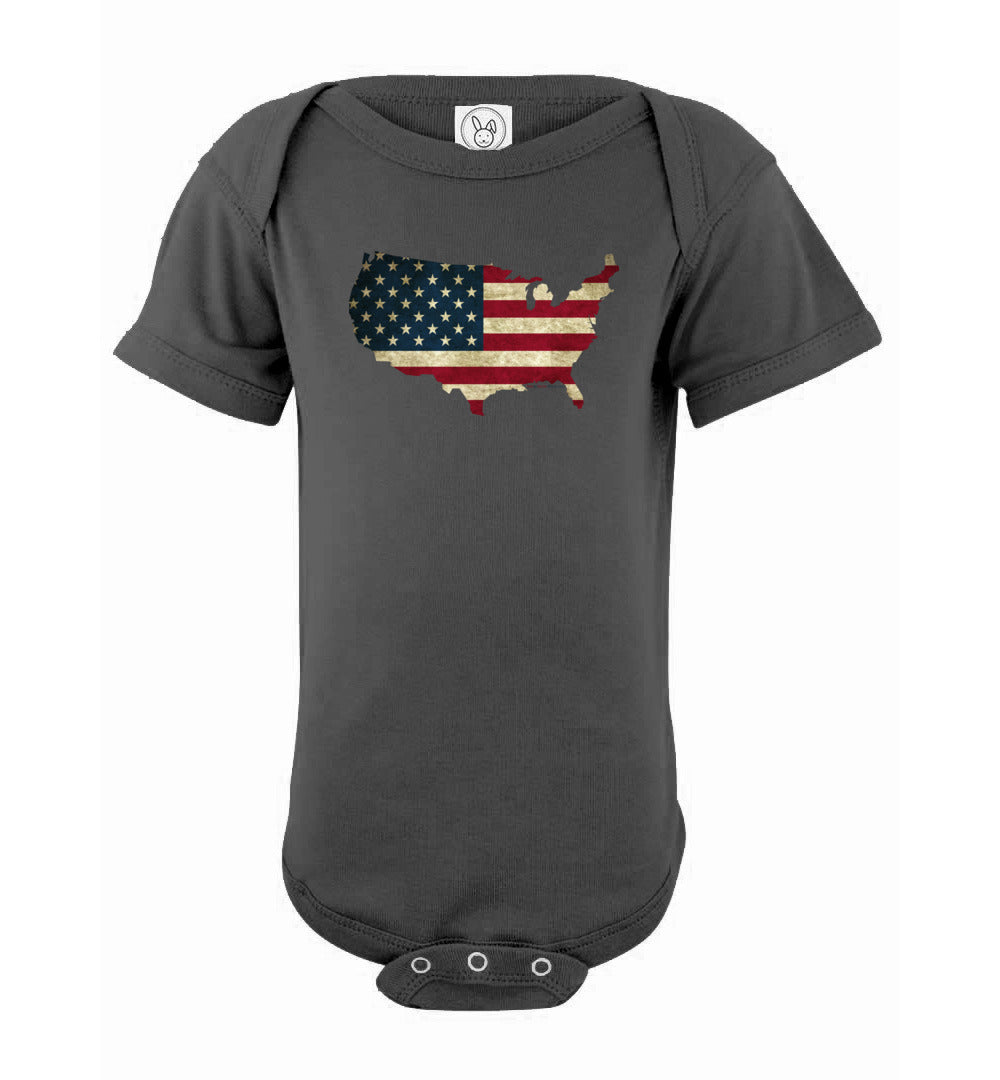 USA Flag in USA Map