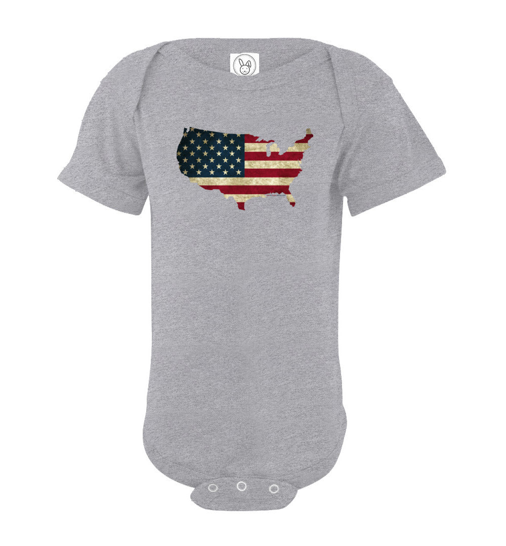 USA Flag in USA Map