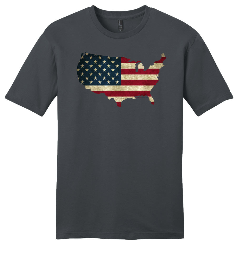 USA Flag in USA Map