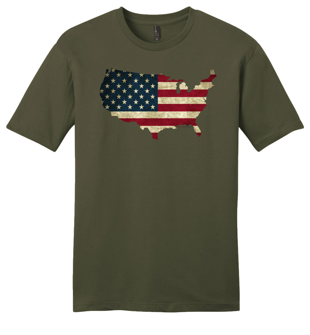 USA Flag in USA Map