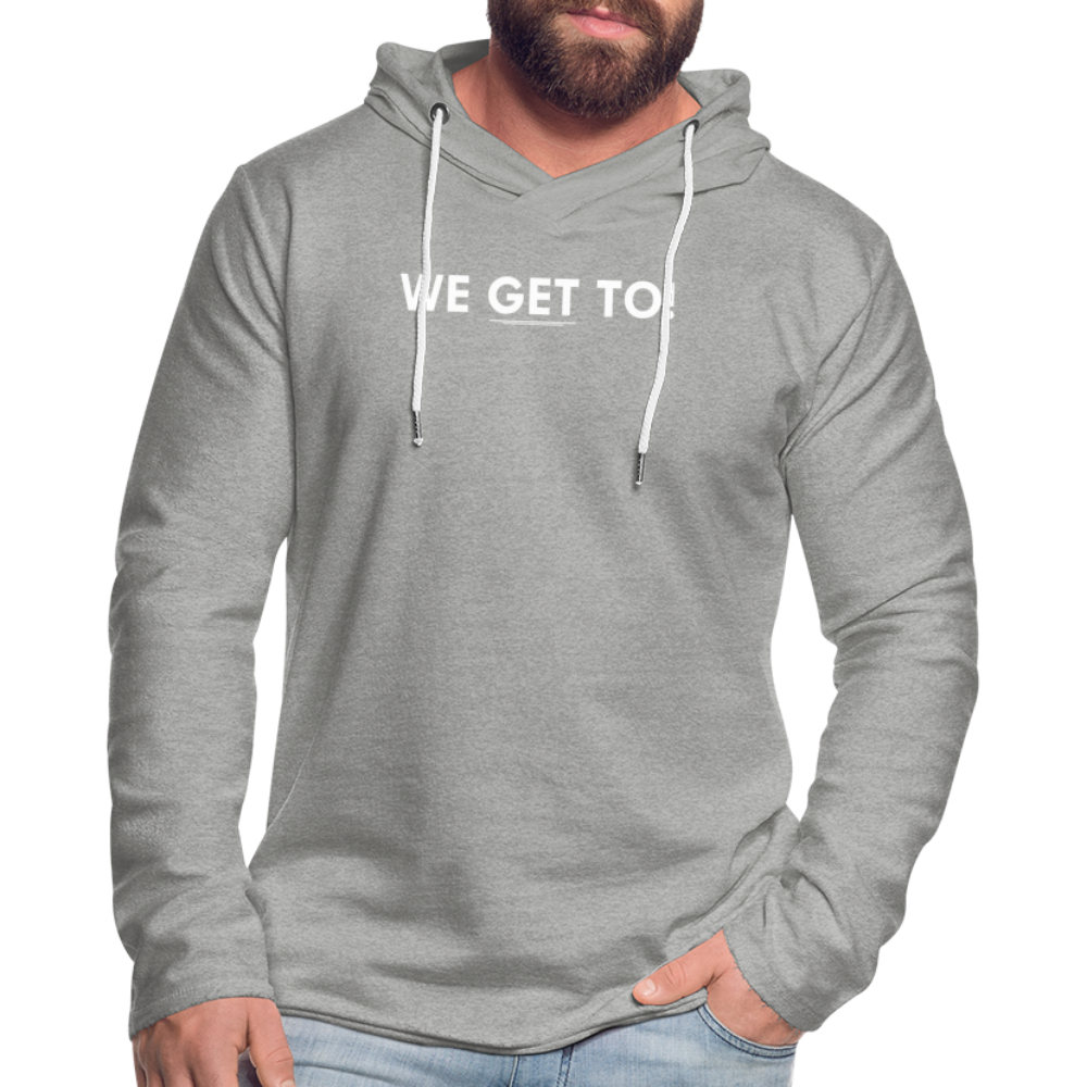 We Get To, Family Matters - Unisex Lightweight Terry Hoodie - heather gray