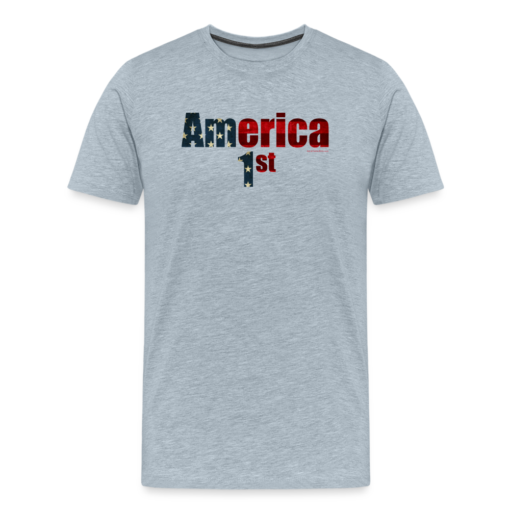 America First - heather ice blue
